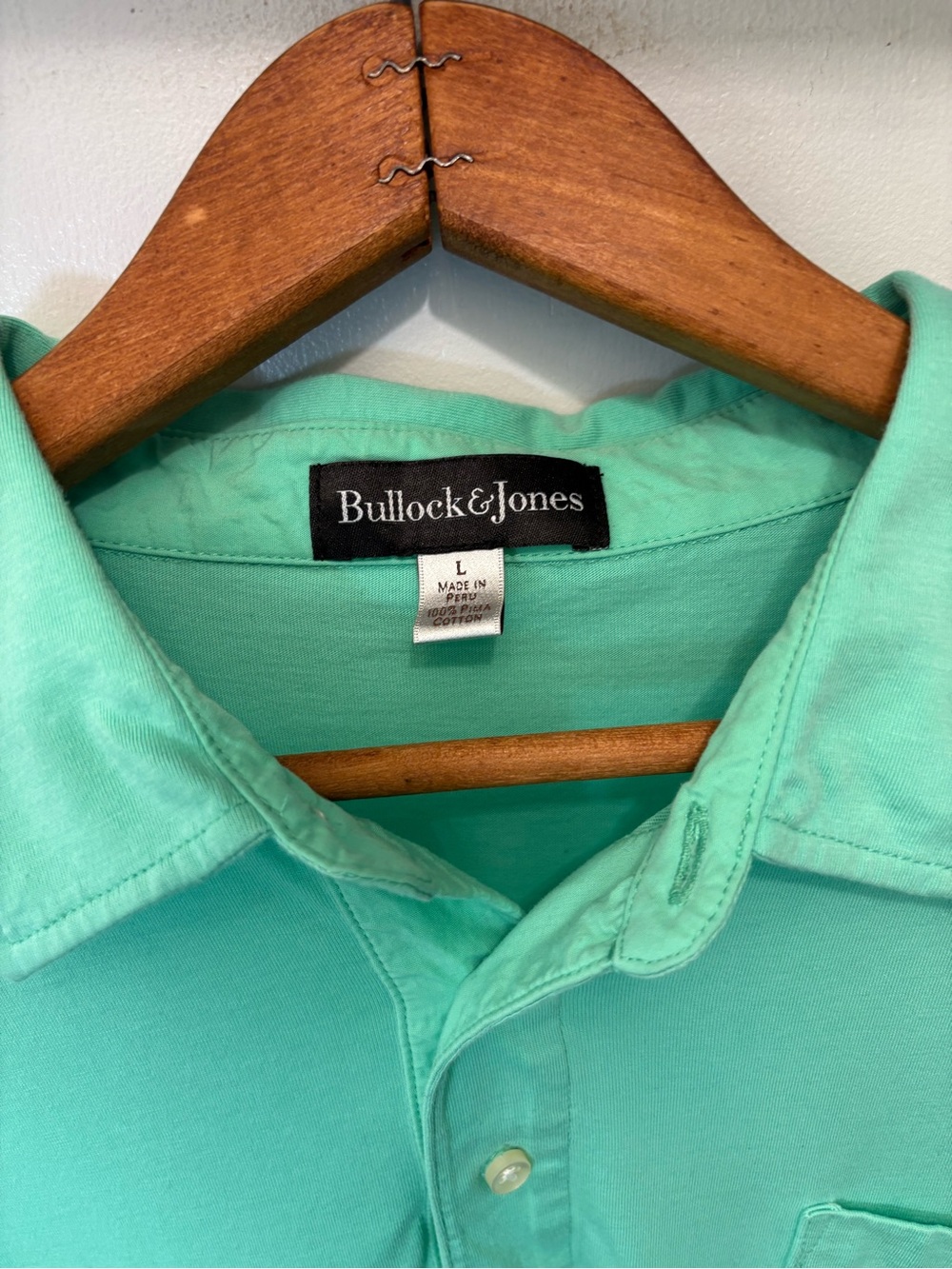 Bullock & Jones Pima Cotton Polo Size Large